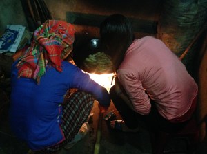 Frying the spring rolls